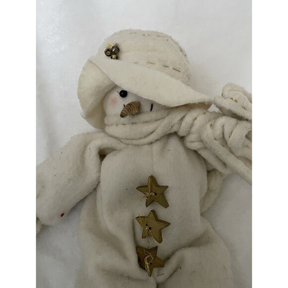 Christmas Snowman Bendable Scarf Cream 14" Plush ⛄️🧣 🎄 - Picture 2 of 13